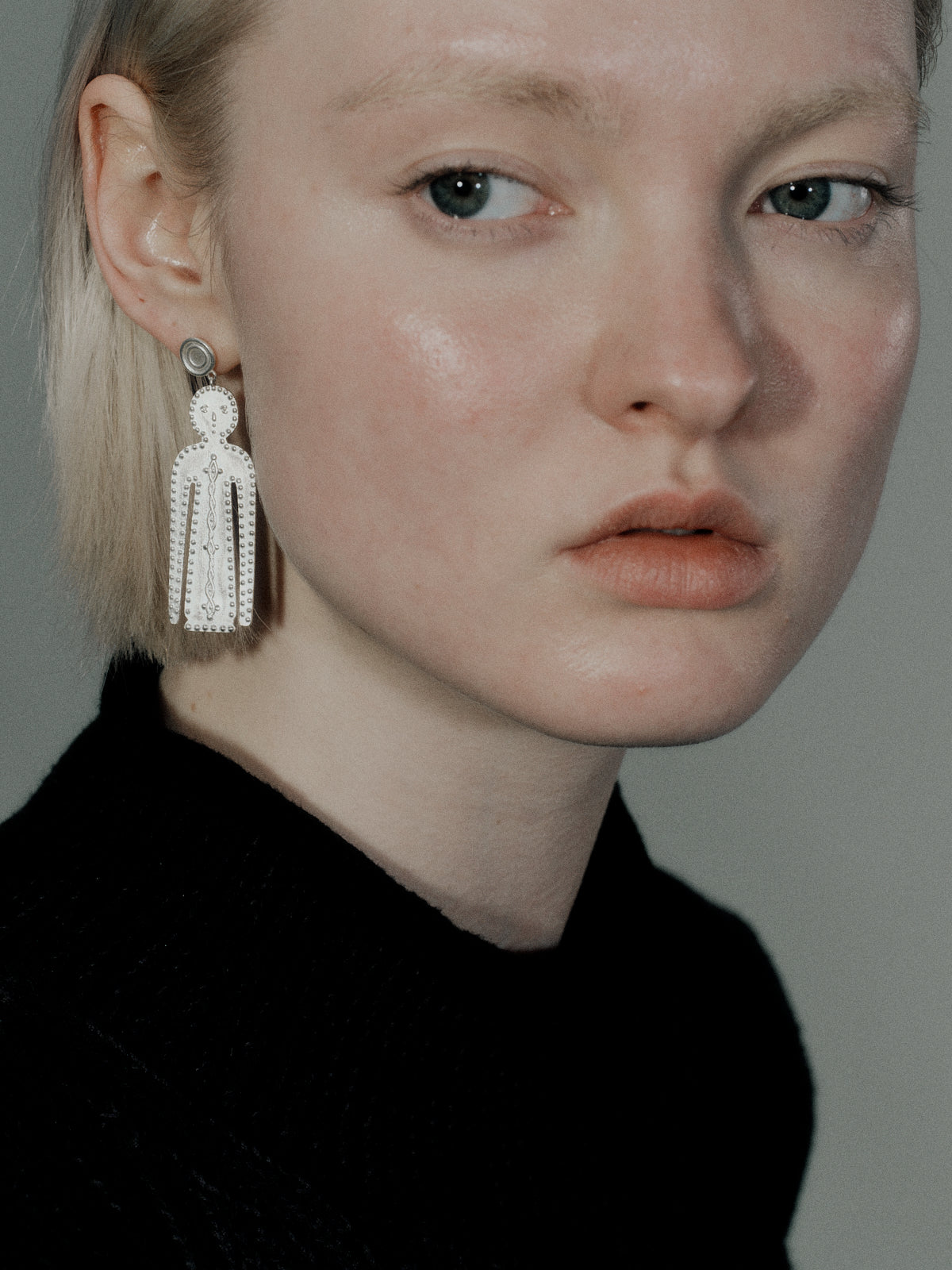 Silver chandelier earrings with heart pendant and long beaded fringe
